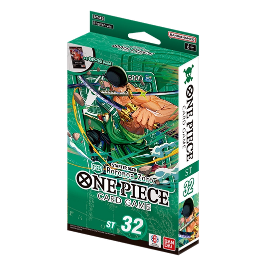 (Preorder) One Piece Card Game: (ST-32) Starter Deck 32: GREEN Roronoa Zoro