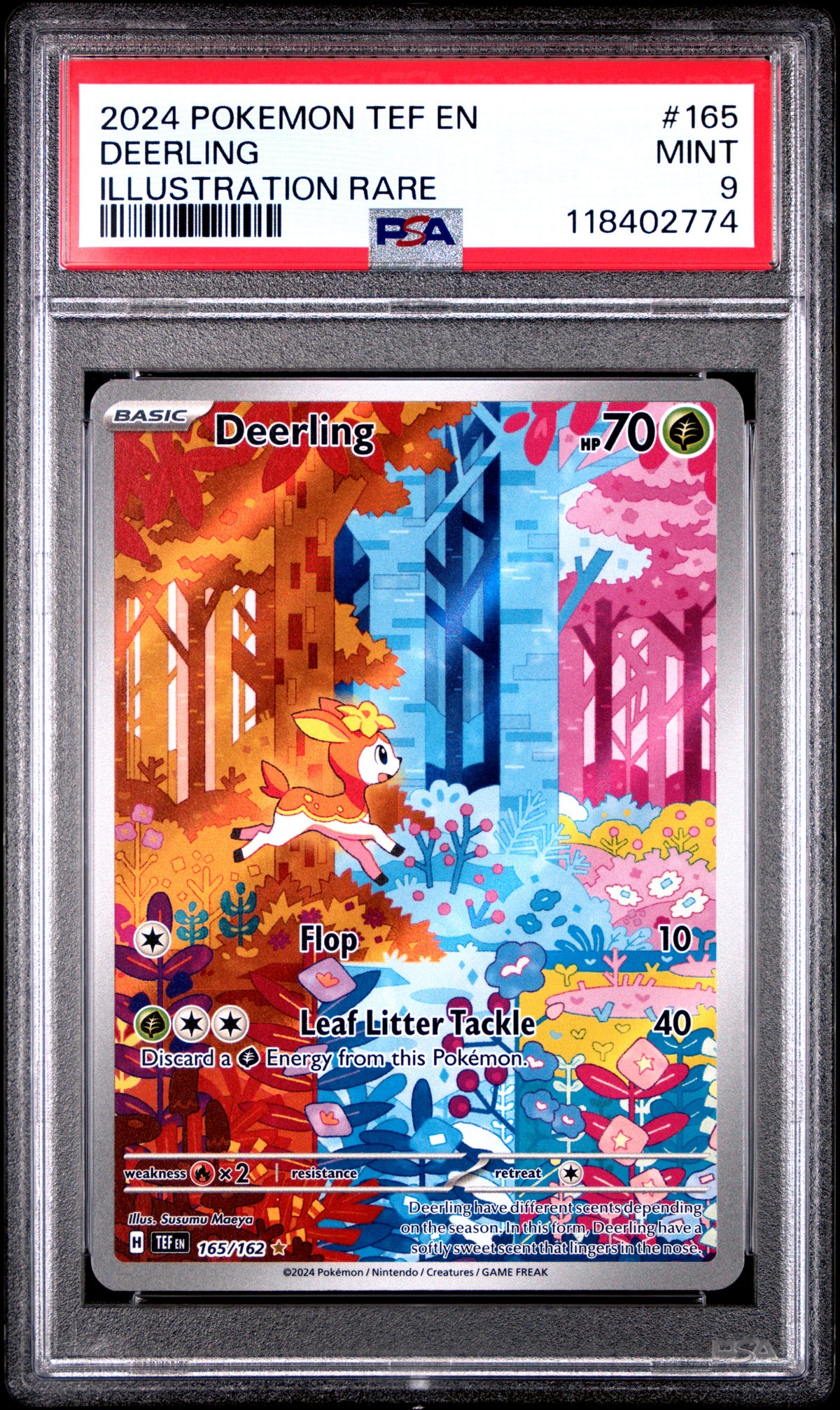 PSA 9 - 2024 Pokemon SV05: Temporal Forces #165 Deerling
