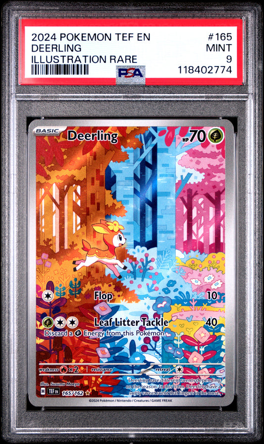 PSA 9 - 2024 Pokemon SV05: Temporal Forces #165 Deerling